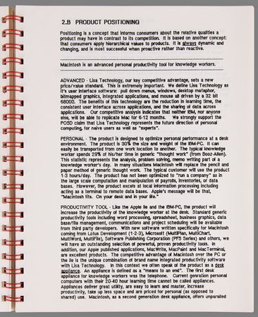 Lot #6206 Apple: 1983 Macintosh Introduction Plan - 