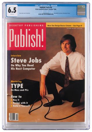Lot #6018 Steve Jobs: Publish! Magazine from October 1989 - CGC 6.5 (WHITE Pages) - Image 1