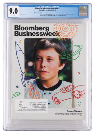 Lot #6302. Elon Musk: Bloomberg Businessweek Magazine from May 2015 - CGC 9.0 (WHITE Pages)