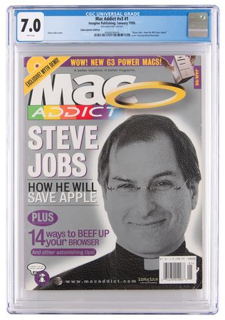 Lot #6017 Steve Jobs: Mac Addict Magazine from January 1998 - 