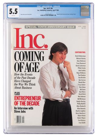 Lot #6019 Steve Jobs: Inc. Magazine from April 1989 - 