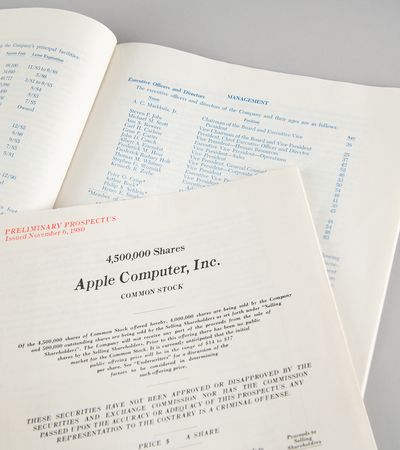 Lot #6238 Apple Computer, Inc. Original IPO
