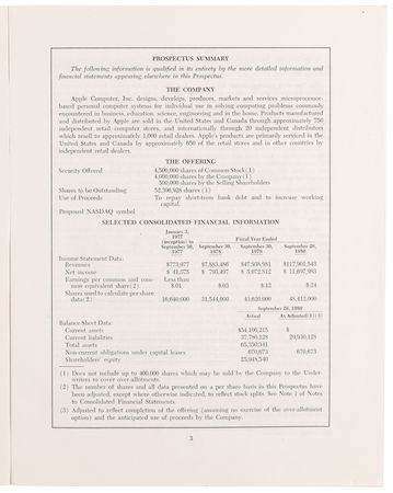 Lot #6238 Apple Computer, Inc. Original IPO Prospectus (December 12, 1980) with Original Preliminary Prospectus - Image 12