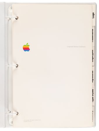 Lot #6010 Steve Jobs and John Sculley 'Print Sample' Apple Business Cards and Apple Corporate Identity Guideline Manual (1985) - From the Collection of Clement Mok - Image 3