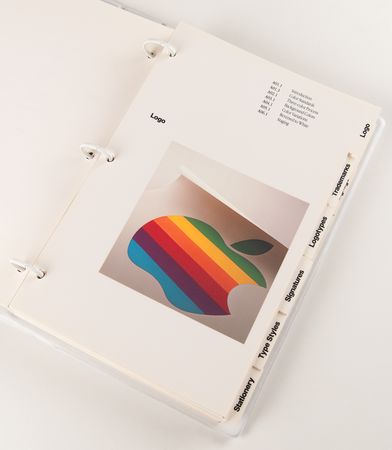 Lot #6010 Steve Jobs and John Sculley 'Print Sample' Apple Business Cards and Apple Corporate Identity Guideline Manual (1985) - From the Collection of Clement Mok - Image 4