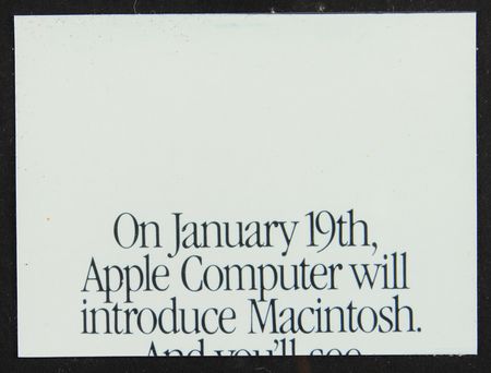 Lot #6150 Apple Chiat/Day Storyboard Photostat Display for the ?1984? Macintosh Television Commercial - From the Collection of Clement Mok - Image 9