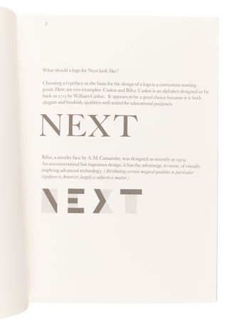 Lot #6168 NeXT Logo Presentation Booklet - From the Collection of Clement Mok - Image 2