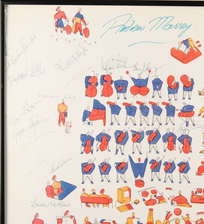 Lot #6229 Apple: San Francisco Symphony Multi-Signed Americana Pops Concert and Fireworks Poster (1987) - From the Collection of Clement Mok - Image 3