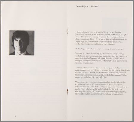 Lot #6170 Steve Jobs and NeXT Computer 'Team Introduction' Brochure - From the Collection of Clement Mok - Image 4