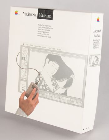Lot #6192 Apple Macintosh MacPaint and MacWrite Boxes, Manuals, and Color Proof Poster - From the Collection of Clement Mok - Image 2