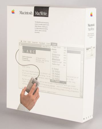 Lot #6192 Apple Macintosh MacPaint and MacWrite Boxes, Manuals, and Color Proof Poster - From the Collection of Clement Mok - Image 3