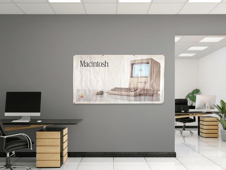 Lot #6156 Apple Macintosh Original Promotional Banner - Image 2