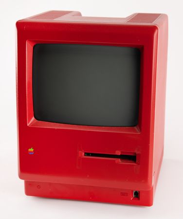 Lot #6077 Apple Macintosh Plus (Red Case by Aesthetics Technology, Palo Alto) - Image 1