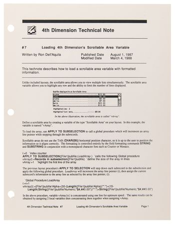 Lot #6162 Apple ACIUS 4th Dimension Developer Preproduction Binder and Demonstration Manual - Image 5