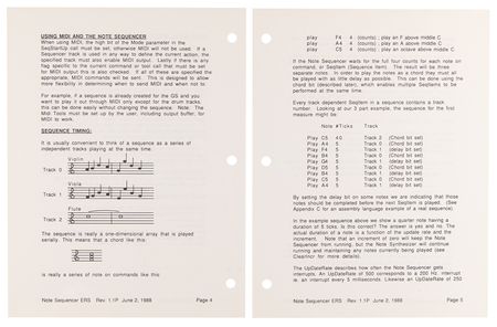 Lot #6165 Apple IIGS Sound System/Interface Developer's Binder with Technical Notes on Sound Tools, Note Synthesizer, and MIDI Tool Set - Image 7