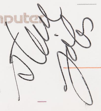 Lot #6003 Steve Jobs Signature on Facsimile Business Card - PSA NM-MT 8 - Image 2