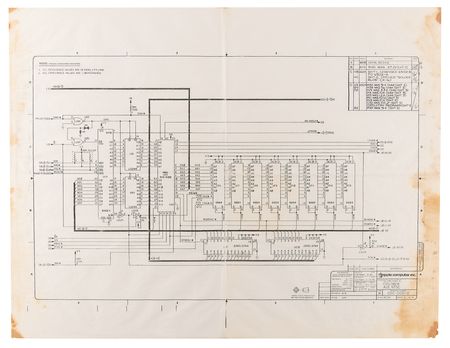 Lot #6046 Apple IIe Complete Set of (4) NTSC Schematics - Image 2