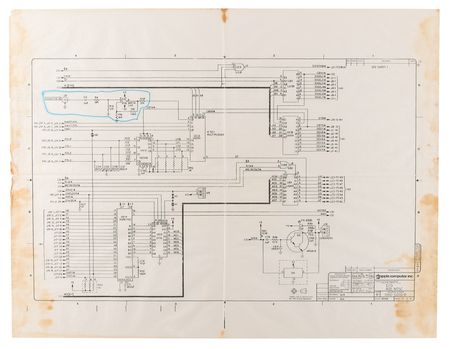 Lot #6046 Apple IIe Complete Set of (4) NTSC Schematics - Image 3