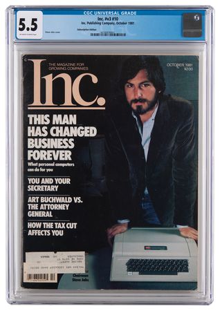 Lot #6015 Steve Jobs: Inc. Magazine from October 1981 - CGC 5.5 (OFF-WHITE TO WHITE Pages) - Image 1