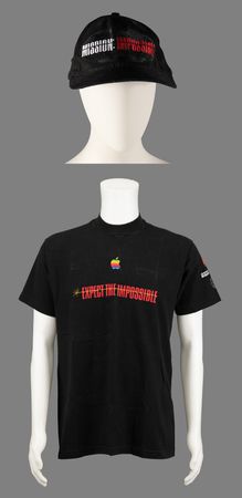 Lot #6266 Apple Computer 'Mission: Impossible' Promotional T-Shirt and Cap - Image 1