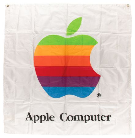 Lot #6157 Apple Computer 'Rainbow Logo' Banner
