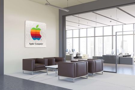 Lot #6157 Apple Computer 'Rainbow Logo' Banner - Image 2