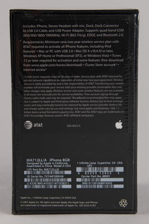 Lot #6129 Apple iPhone (First Generation, Sealed 8GB) - Image 4