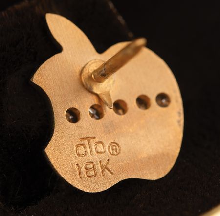 Lot #6155 Apple 5-Year Service Award and Gold-and-Diamond Apple Pin - From the Collection of Dennis Grimm - Image 4