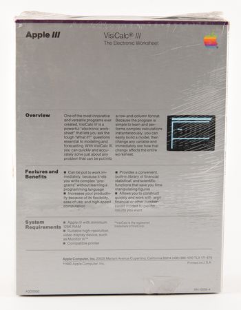 Lot #6042 Apple III VisiCalc Software Program - Sealed - Image 3