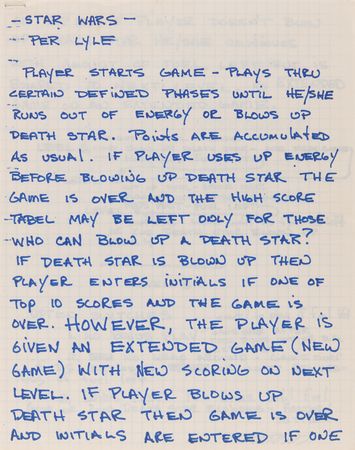 Lot #6307 Atari: Star Wars Series Arcade Game Development Archive - From the Personal Collection of Lead Designer Mike Hally - Image 21