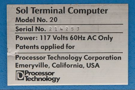 Lot #6297 Processor Technology Sol-20 Terminal Computer - The First Home Computer - Image 4