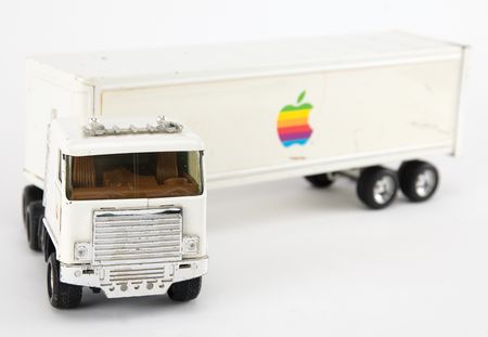 Lot #6267 Apple Computer Vintage Toy Semi-Trailer Truck - Image 1