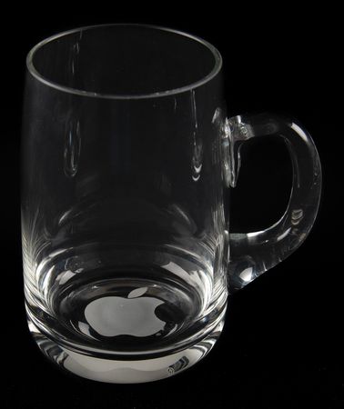 Lot #6159 Apple Computer (2) Crystal Beer Mugs - Image 3