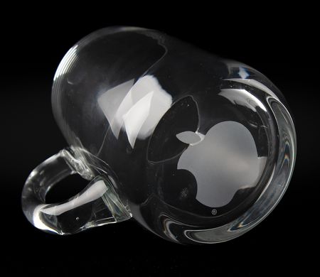 Lot #6159 Apple Computer (2) Crystal Beer Mugs - Image 4