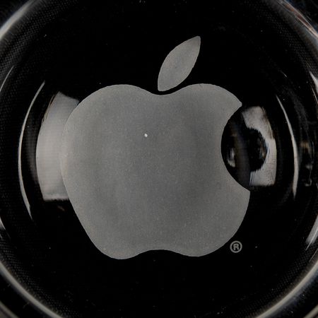 Lot #6159 Apple Computer (2) Crystal Beer Mugs - Image 5