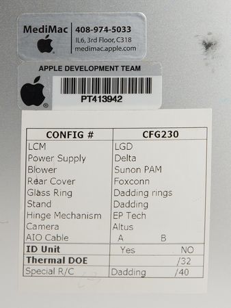 Lot #6118 Apple LED Cinema Display Prototype - 24 Inches - Image 3