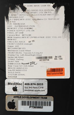 Lot #6111 Apple iMac Prototype (Aluminum, Intel-Based, 24 Inches) - Image 3