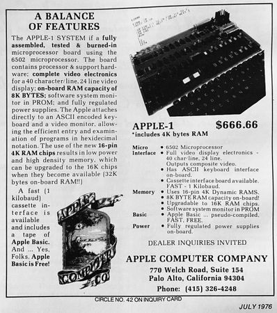 Lot #6012 Steve Jobs: First Apple-1 Ad and Review in Interface Magazine from July 1976 - CGC 4.5 (WHITE Pages) - Image 3