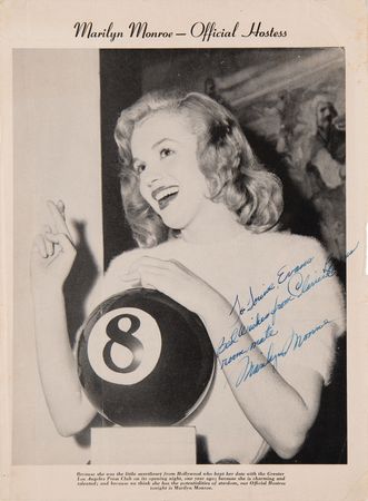Lot #758 Marilyn Monroe Signed 'Greater Los