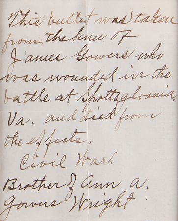 Lot #462 James Gowers: Civil War Diary and Fatal Bullet - Image 4