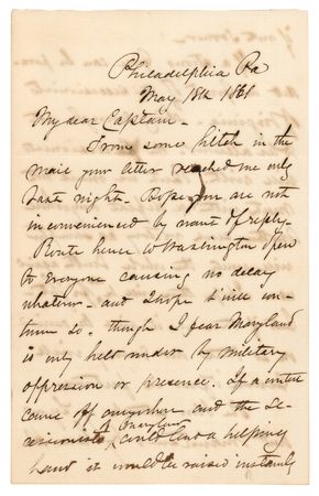 Lot #474 Fitz John Porter Civil War-Dated Autograph Letter Signed: 