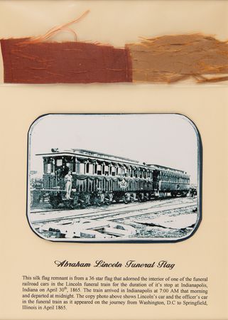 Lot #126 Abraham Lincoln Funeral Flag Swatch - Image 2