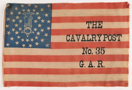 Lot #39 Civil War: Pvt. John L. Seitzinger's M1840 Saber, Cavalry Hat, and Cavalry Post G.A.R. Flag - Image 2