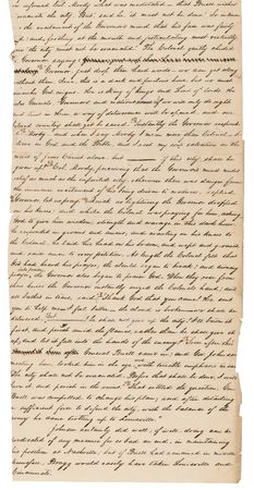 Lot #38 The Confederate Memoirs of Chaplain Joseph Cross - Original Manuscript for the ?First Book? of His Remarkable Civil War Narrative, ?Camp and Field? - Opining on the Emancipation Proclamation and ?Tyrant? Abraham Lincoln - Image 13