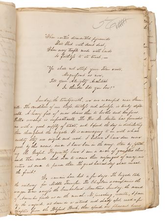 Lot #38 The Confederate Memoirs of Chaplain Joseph Cross - Original Manuscript for the ?First Book? of His Remarkable Civil War Narrative, ?Camp and Field? - Opining on the Emancipation Proclamation and ?Tyrant? Abraham Lincoln - Image 14
