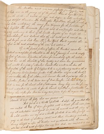 Lot #38 The Confederate Memoirs of Chaplain Joseph Cross - Original Manuscript for the ?First Book? of His Remarkable Civil War Narrative, ?Camp and Field? - Opining on the Emancipation Proclamation and ?Tyrant? Abraham Lincoln - Image 15