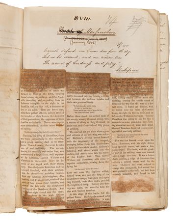 Lot #38 The Confederate Memoirs of Chaplain Joseph Cross - Original Manuscript for the ?First Book? of His Remarkable Civil War Narrative, ?Camp and Field? - Opining on the Emancipation Proclamation and ?Tyrant? Abraham Lincoln - Image 16