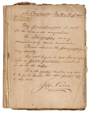Lot #38 The Confederate Memoirs of Chaplain Joseph Cross - Original Manuscript for the ?First Book? of His Remarkable Civil War Narrative, ?Camp and Field? - Opining on the Emancipation Proclamation and ?Tyrant? Abraham Lincoln - Image 2