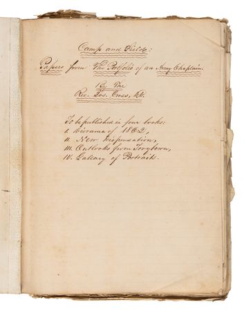 Lot #38 The Confederate Memoirs of Chaplain Joseph Cross - Original Manuscript for the ?First Book? of His Remarkable Civil War Narrative, ?Camp and Field? - Opining on the Emancipation Proclamation and ?Tyrant? Abraham Lincoln - Image 4