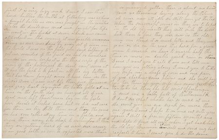 Lot #457 Civil War: Union Soldier's Letter on the Battle of Gettysburg - Image 2